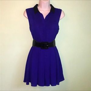 Forever 21 Blue Sleeveless Dress Sz S SMALL